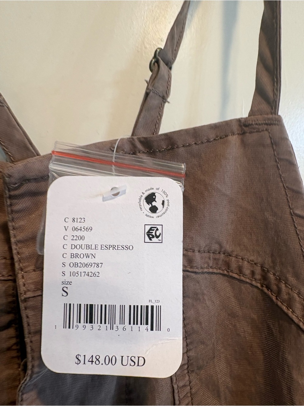 Free People Sylvia Barrel One-Piece Small Color: Double Espresso NWT - Picture 6 of 6